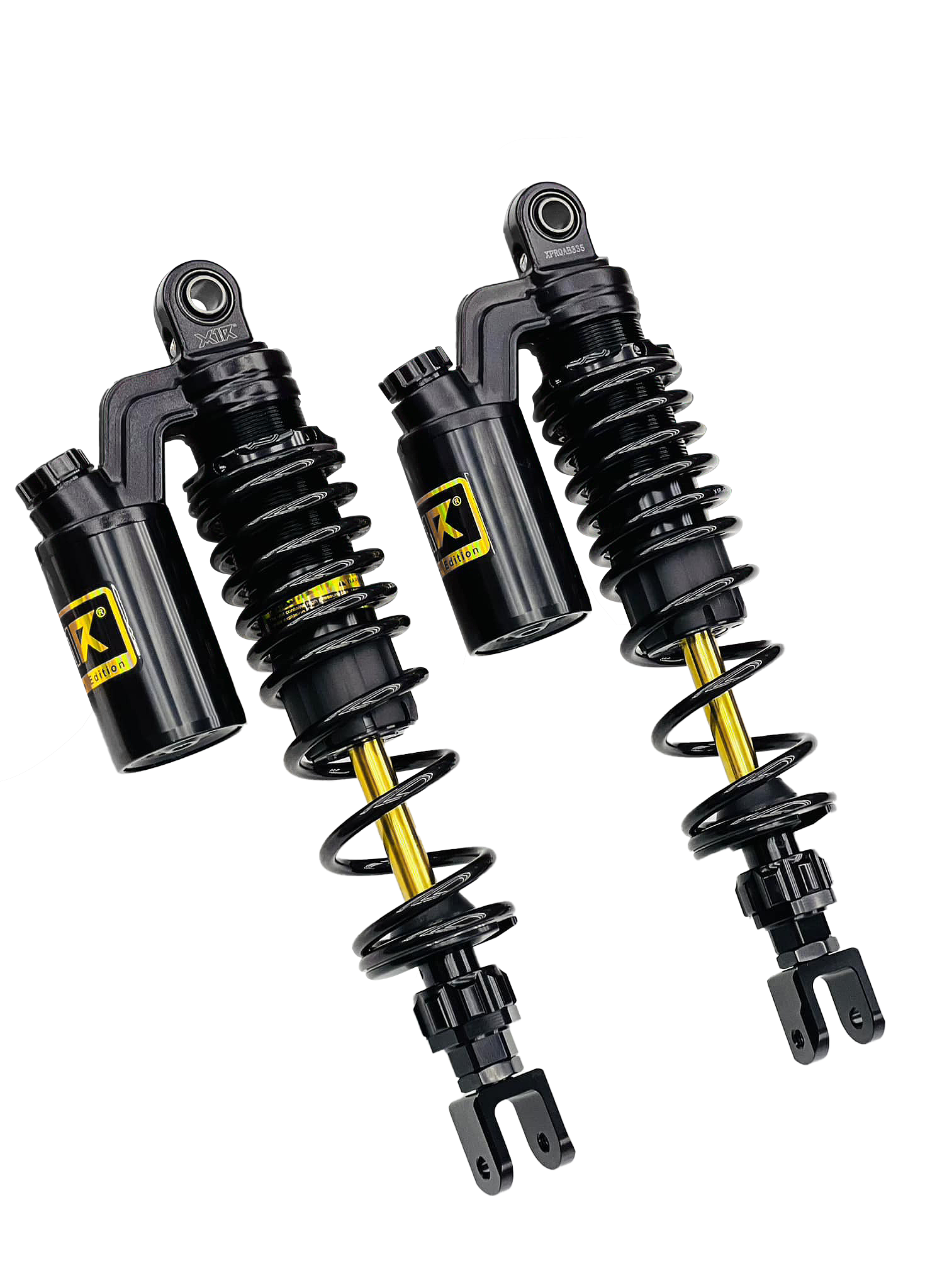 X1R X-Pro shock absorber, adjustable rebound compression shock, forged aluminum shock absorber, adjustable preload motorcycle shock, genuine X1R Vietnam, 14mm shock rod, adjustable ride height shock