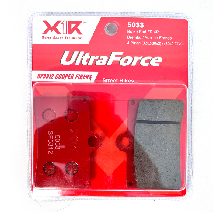 X1R Ultra Force Cooper Fiber Brake Pads 4P – Street Bikes