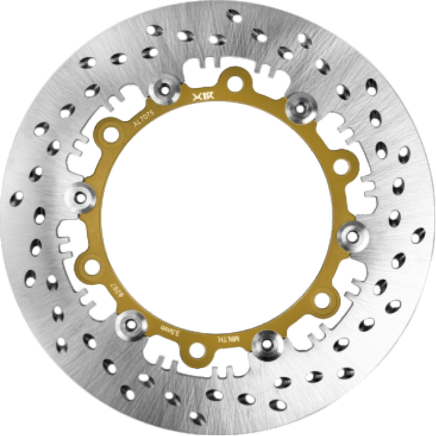 Brake Disk Half Floating GTR 150 X-Wheel HF04F Right 6 Lubang M 267 mm Gold