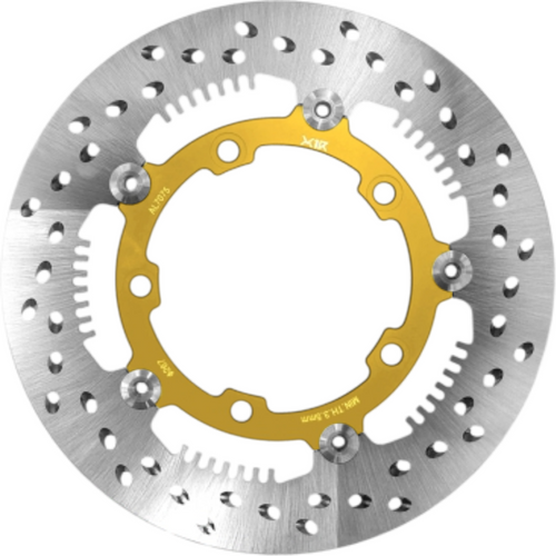 X1R Brake Disc Half Floating X-Wheel HF03F for Yamaha MX King 150 right, 267mm Gold