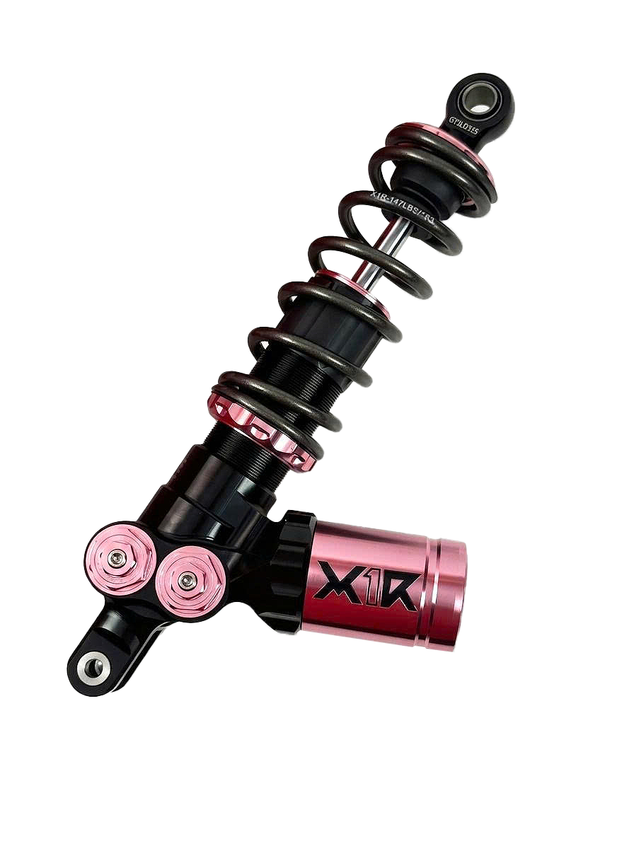 X1R GT3, adjustable shock absorber, remote reservoir shock, Honda SH shock absorber, Honda Lead shock, Scoopy 110 shock, Stylo 160 shock, rebound compression preload adjustable