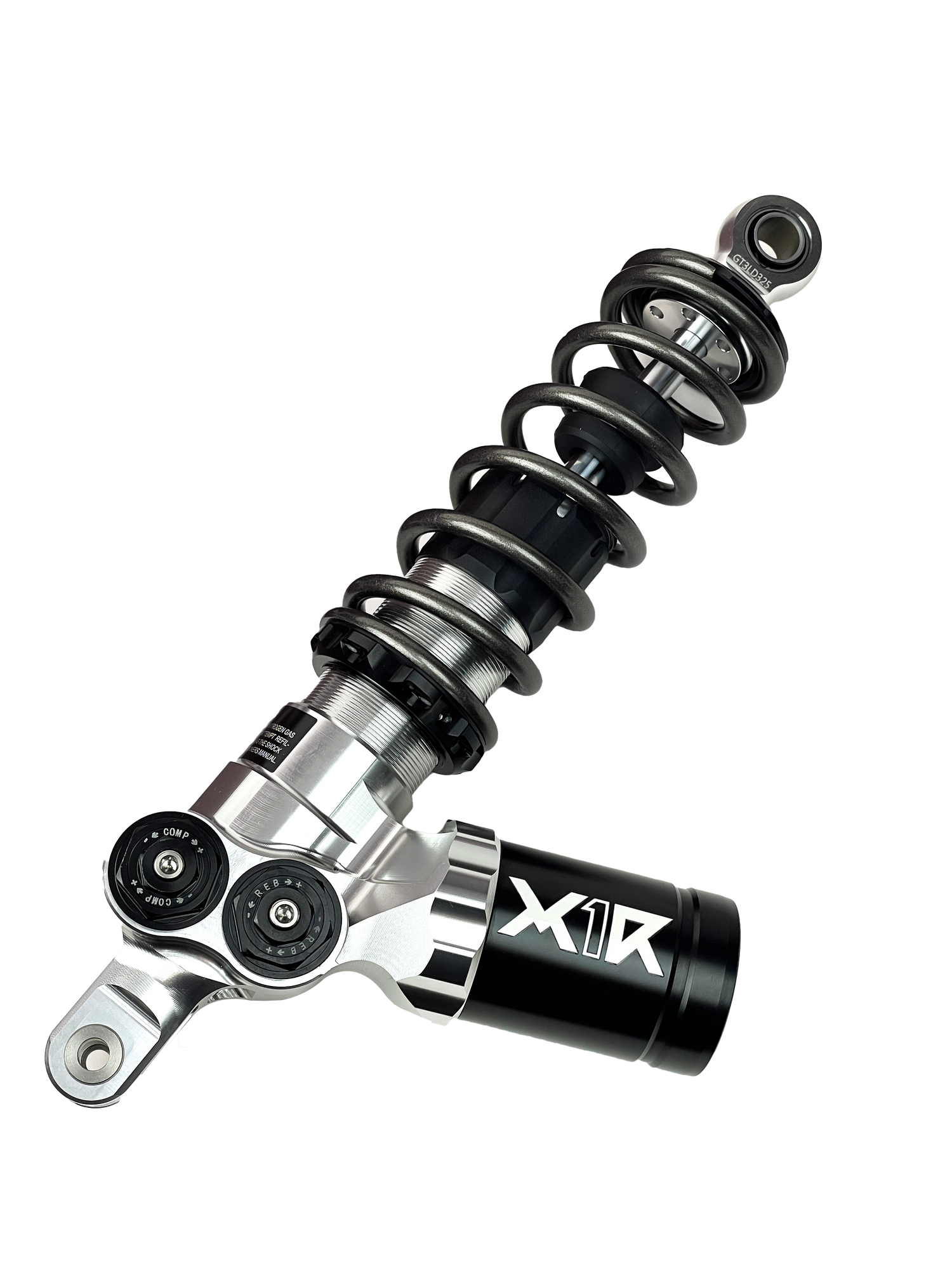 X1R GT3 Rear Shock Absorber with Remote Reservoir – Fully Adjustable (Rebound, Compression, Preload) | Honda SH, Lead, Scoopy, Stylo