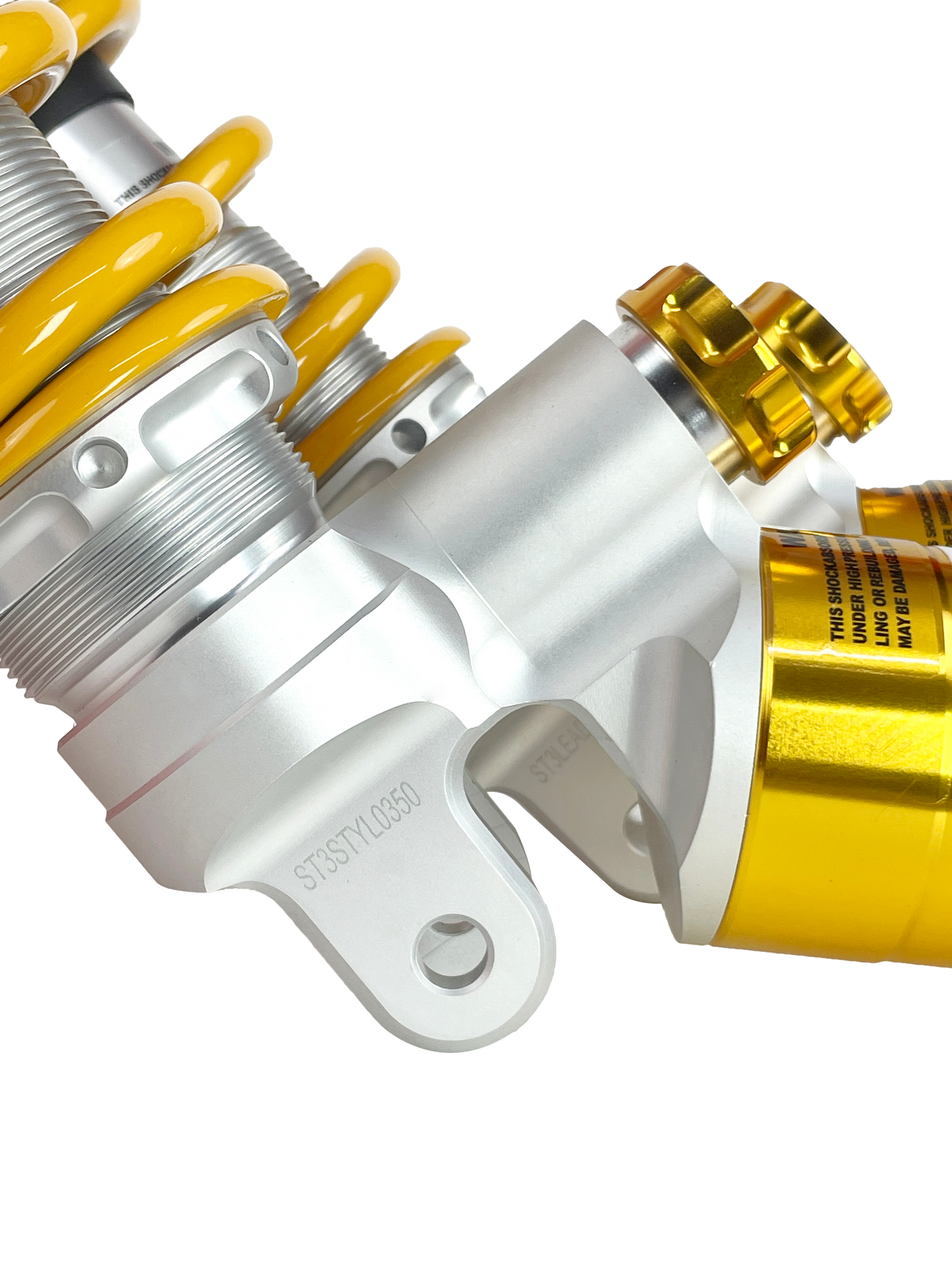 X1R ST3 Monoshock – Inverted Reservoir Shock Absorber for Honda Lead 125 & Stylo 160 | Chrome Rod, Yellow Spring