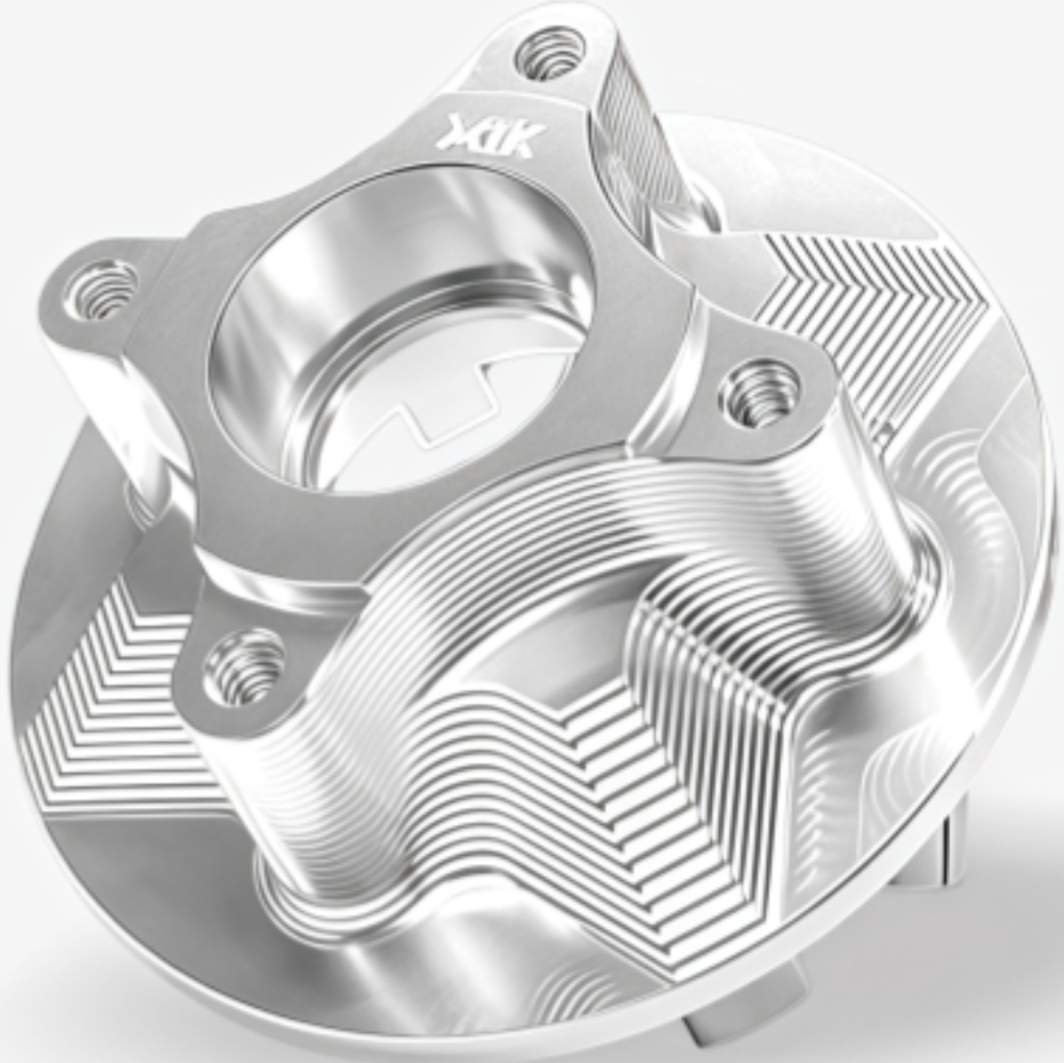 X1R Rear Sprocket Hub CNC 3D for Yamaha MX King 135 in Silver Chrome
