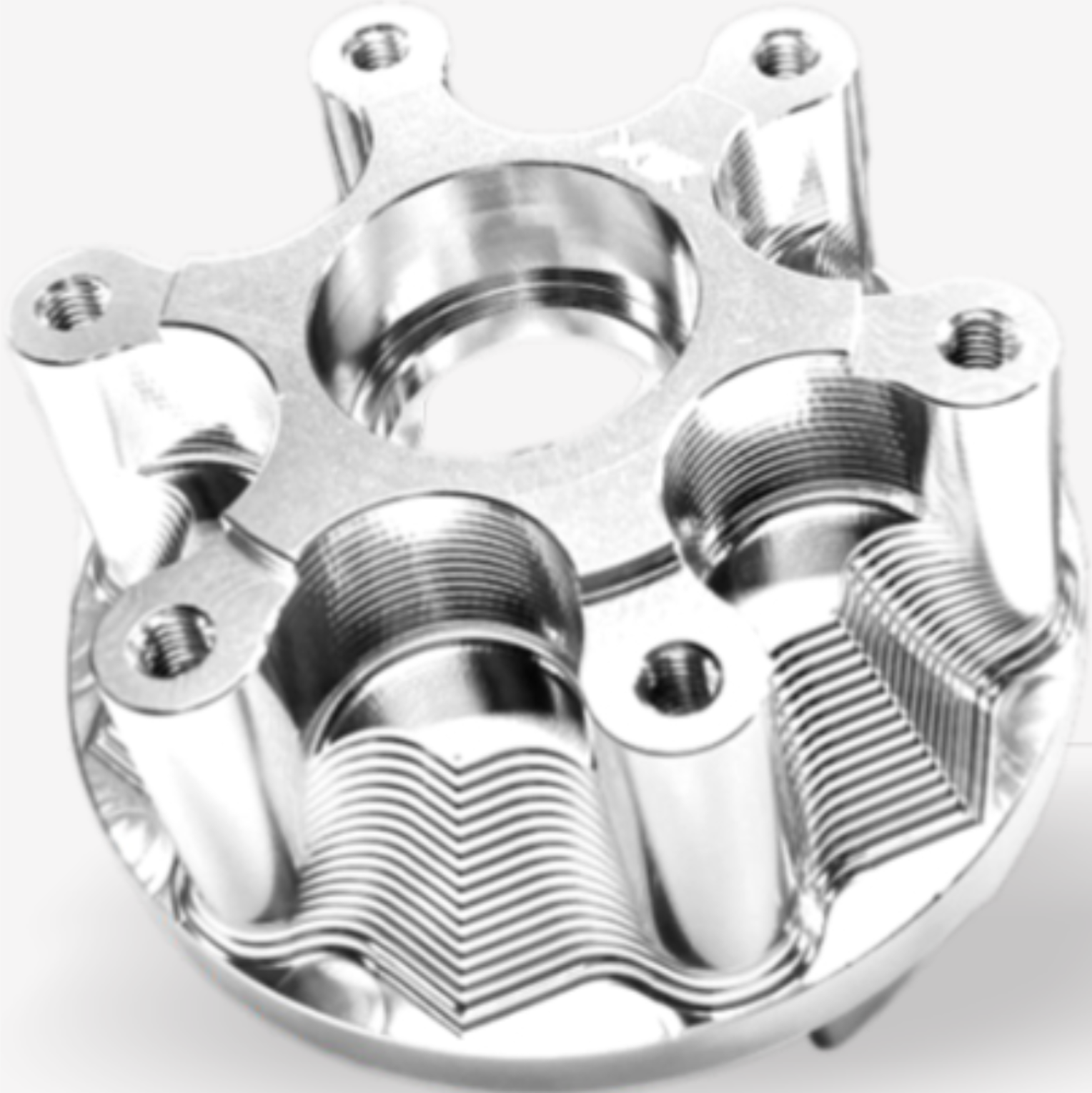 X1R Rear Sprocket Hub CNC 3D 6H for Yamaha MX King 150 in Silver Chrome