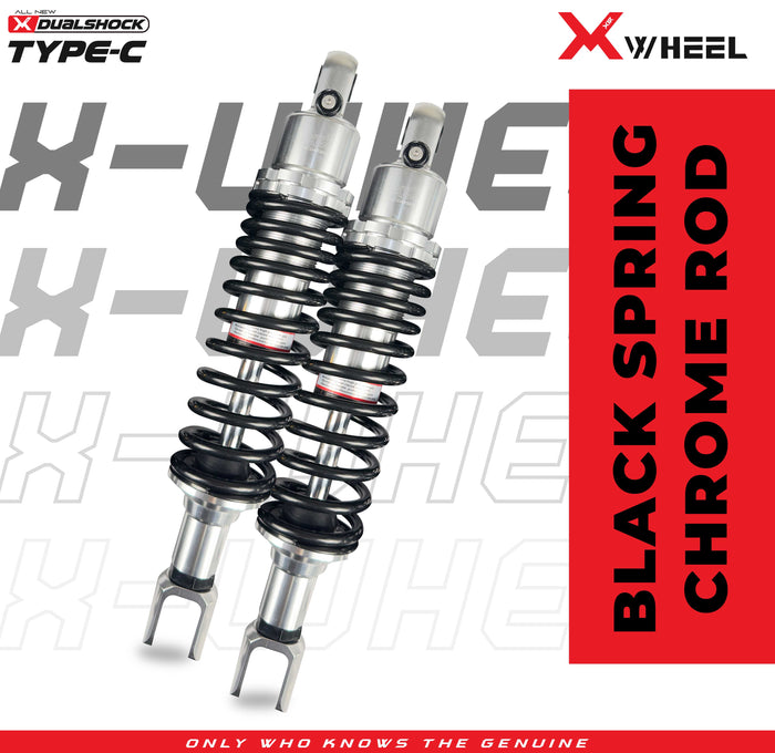 X-WHEEL Shock Breaker Dual D-Series Type C PCX 2014 320MM Black/Black Gold