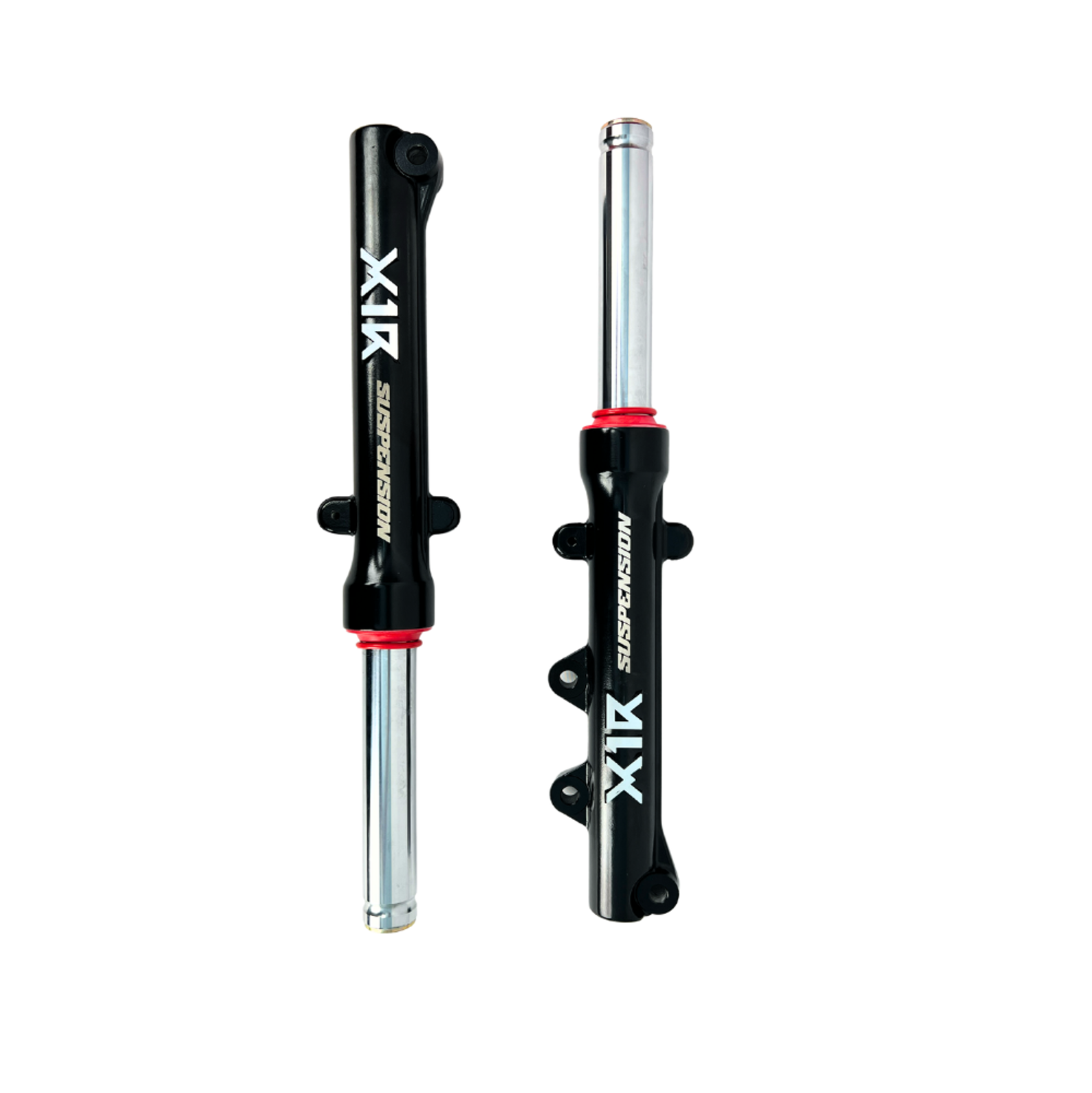 X1R Front Fork Dual FF05 26mm for Yamaha MX King 150 in Black Silver