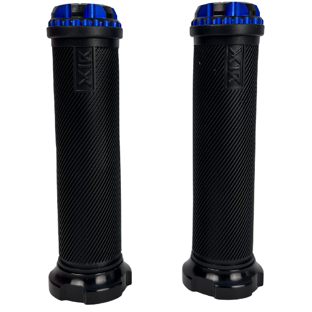 X1R Handle Grip V2 dual-density rubber with Blue aluminum end cap