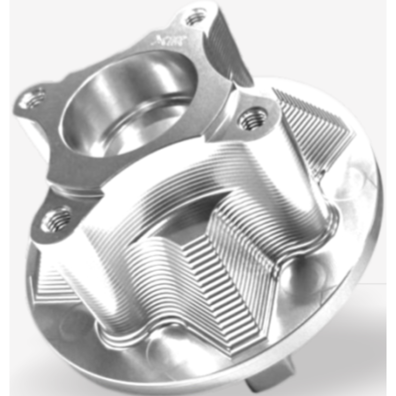 X1R Rear Sprocket Hub CNC 3D for Yamaha MX King 150 in Silver Chrome