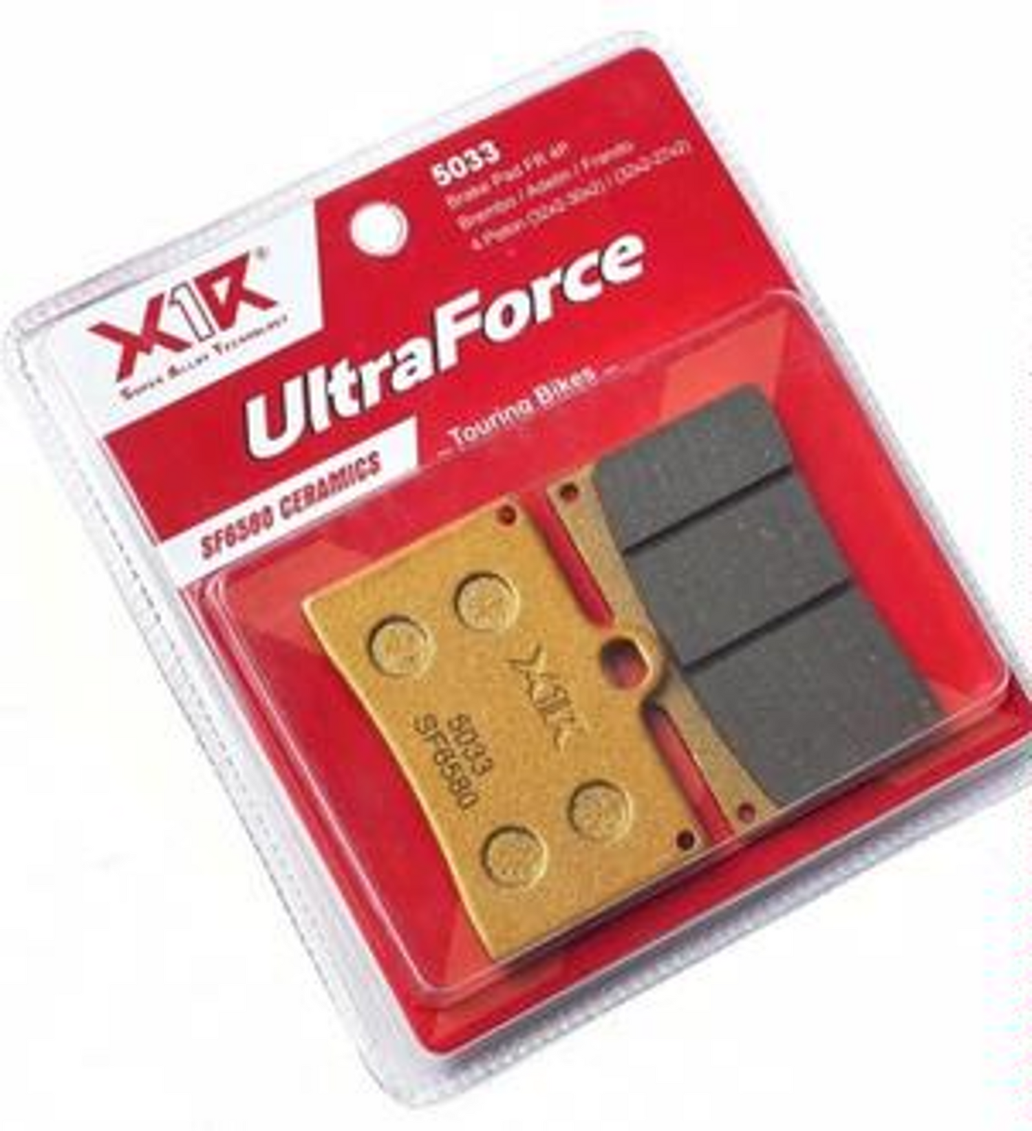 X1R Ultra Force Brake Pad Ceramic 4 Piston in Gold