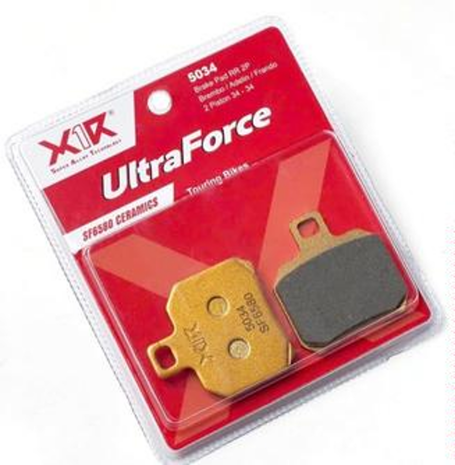 X1R Ultra Force Brake Pad Cooper Fibers 2 Piston in Gold